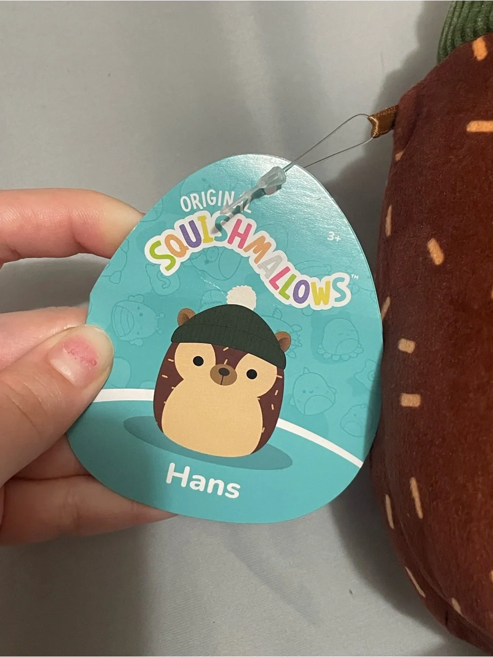 Squishmallows Hans Hedgehog Plush - Brown, Tan & Green